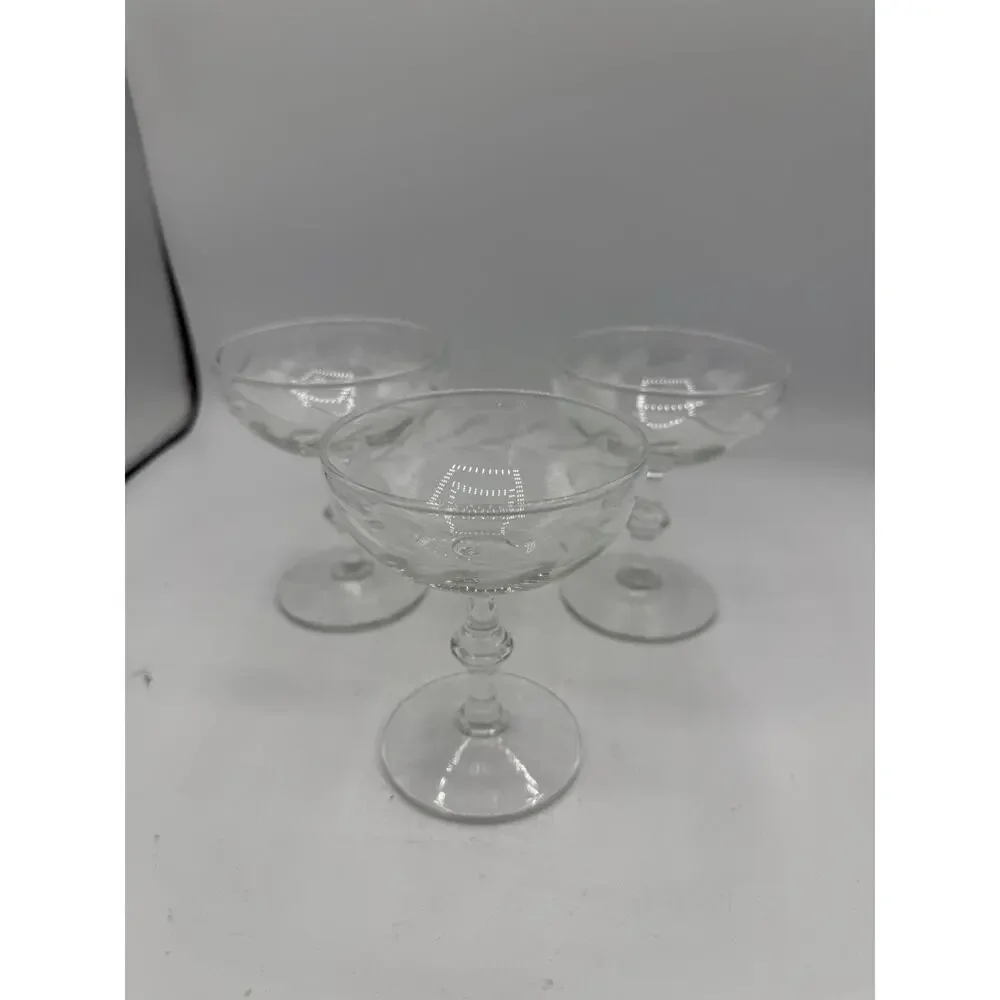Set Of 3 Morgantown Champagne Glasses